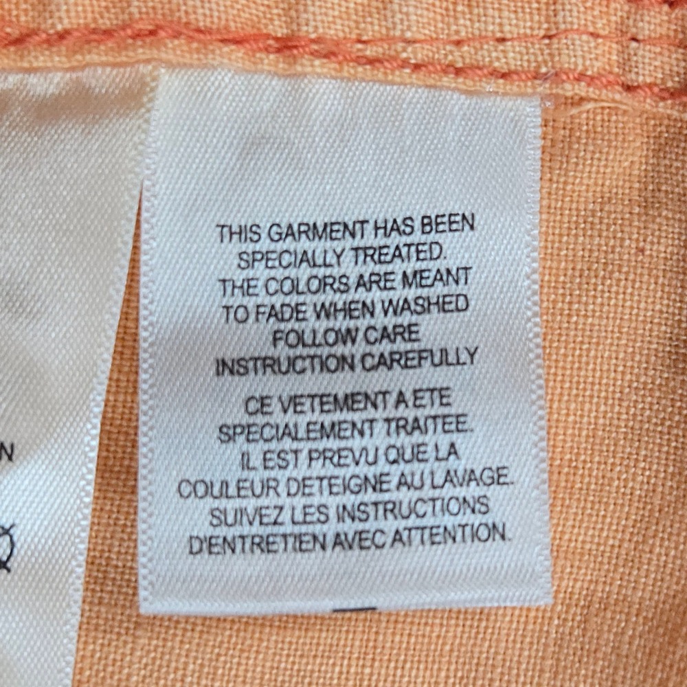 Tommy Bahama Men Linen Orange Button Shirt XL Relax Fit Sunwashed Coastal Casual - Picture 11 of 15